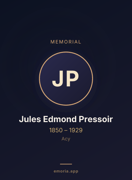 Memorial portrait of Jules Edmond Pressoir