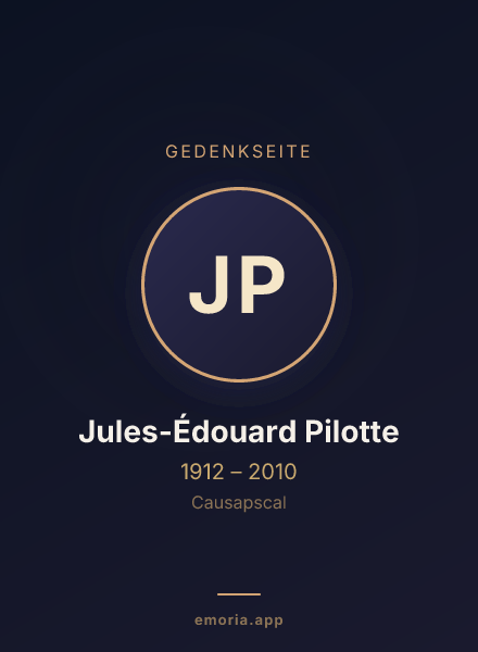 Gedenkportrait von Jules-Édouard Pilotte