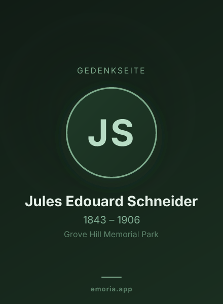 Gedenkportrait von Jules Edouard Schneider