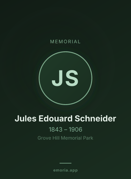 Memorial portrait of Jules Edouard Schneider