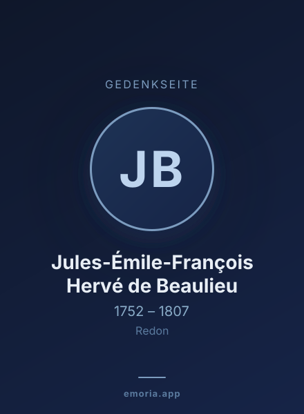 Gedenkportrait von Jules-Émile-François Hervé de Beaulieu