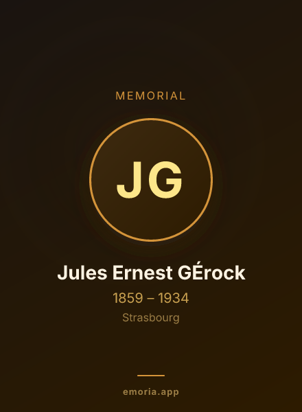 Memorial portrait of Jules Ernest GÉrock