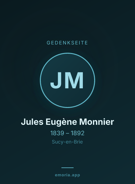 Gedenkportrait von Jules Eugène Monnier