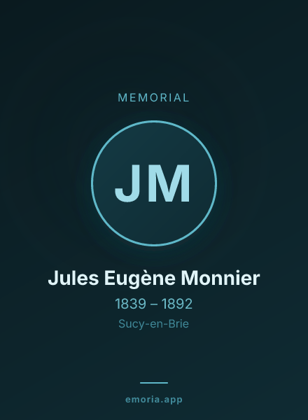 Memorial portrait of Jules Eugène Monnier