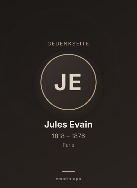 Gedenkportrait von Jules Evain
