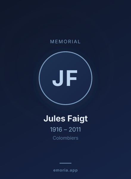 Memorial portrait of Jules Faigt