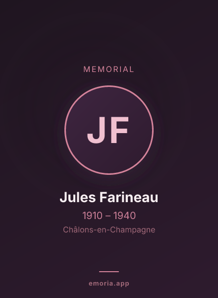 Memorial portrait of Jules Farineau
