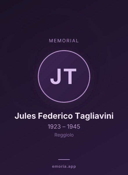 Memorial portrait of Jules Federico Tagliavini