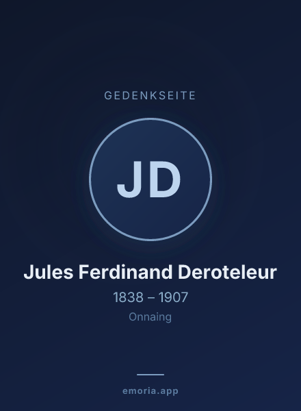 Gedenkportrait von Jules Ferdinand Deroteleur