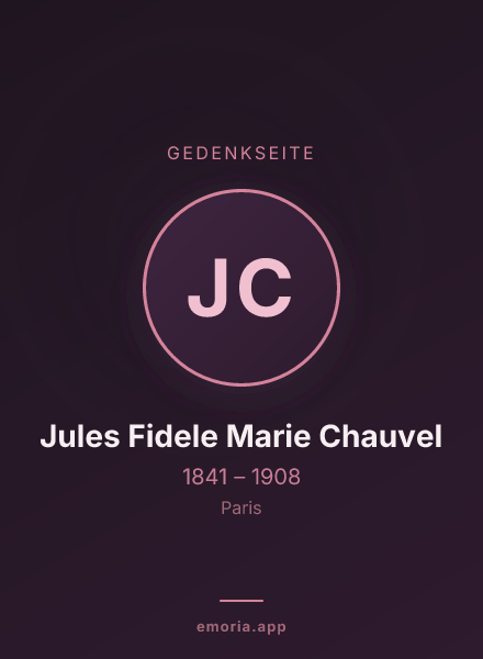 Gedenkportrait von Jules Fidele Marie Chauvel