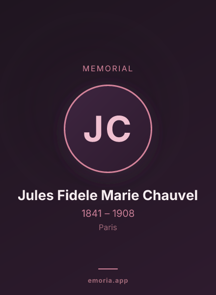 Memorial portrait of Jules Fidele Marie Chauvel