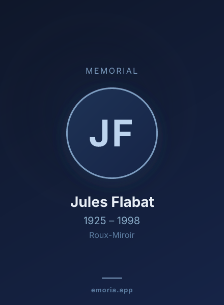Memorial portrait of Jules Flabat