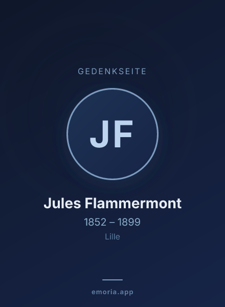 Gedenkportrait von Jules Flammermont