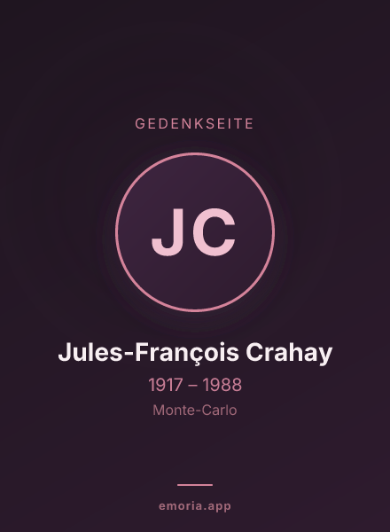 Gedenkportrait von Jules-François Crahay