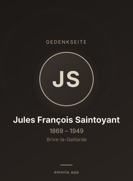 Gedenkportrait von Jules François Saintoyant