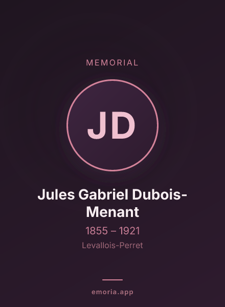 Memorial portrait of Jules Gabriel Dubois-Menant