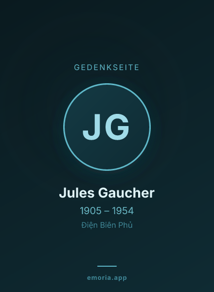 Gedenkportrait von Jules Gaucher
