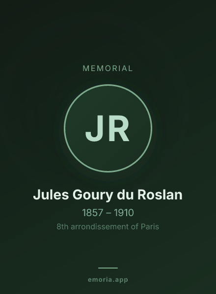 Memorial portrait of Jules Goury du Roslan