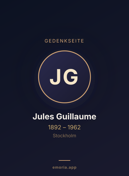 Gedenkportrait von Jules Guillaume