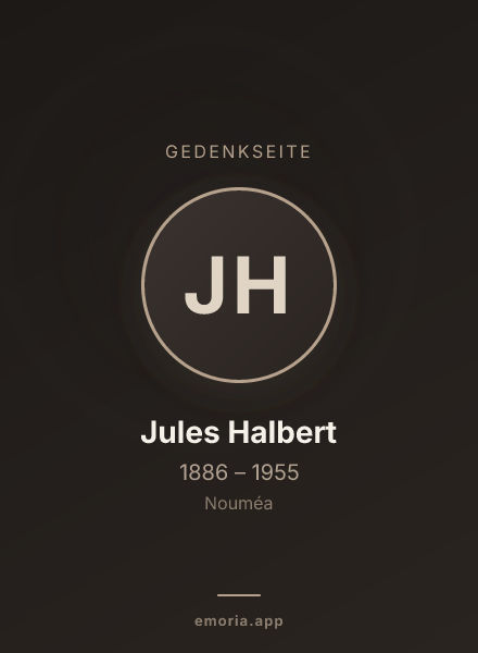 Gedenkportrait von Jules Halbert