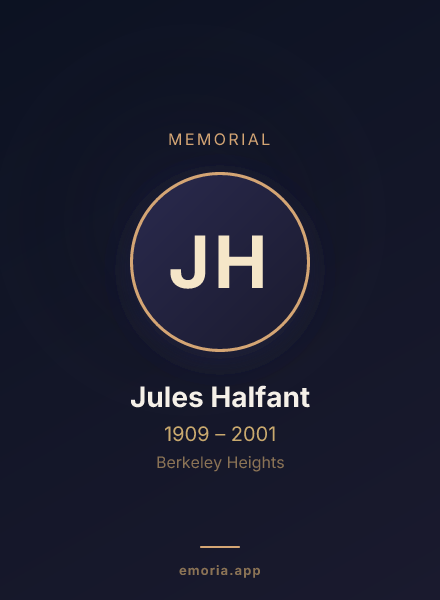 Memorial portrait of Jules Halfant