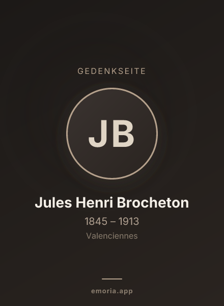 Gedenkportrait von Jules Henri Brocheton