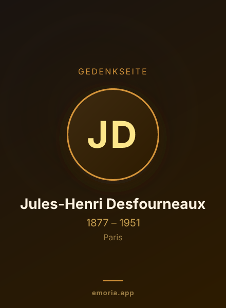 Gedenkportrait von Jules-Henri Desfourneaux
