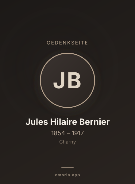 Gedenkportrait von Jules Hilaire Bernier