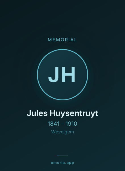 Memorial portrait of Jules Huysentruyt