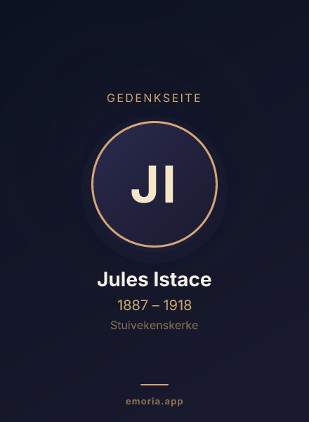 Gedenkportrait von Jules Istace