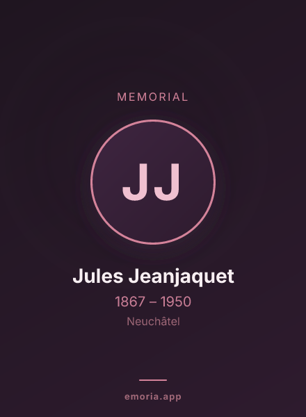 Memorial portrait of Jules Jeanjaquet
