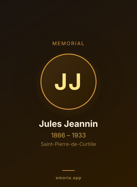 Memorial portrait of Jules Jeannin
