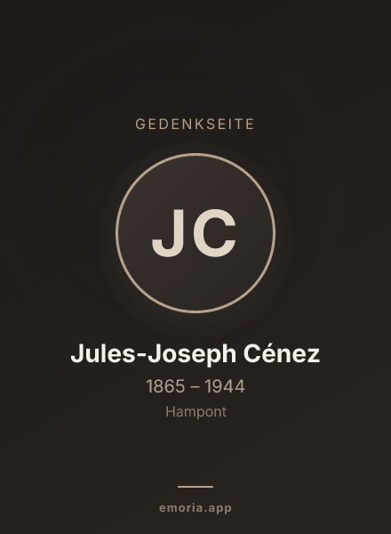 Gedenkportrait von Jules-Joseph Cénez