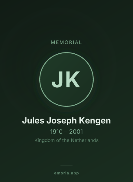 Memorial portrait of Jules Joseph Kengen