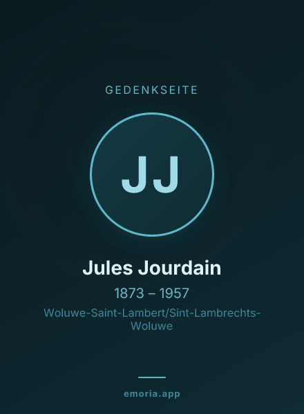 Gedenkportrait von Jules Jourdain