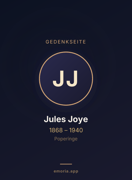 Gedenkportrait von Jules Joye