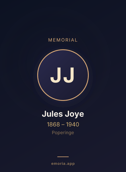 Memorial portrait of Jules Joye