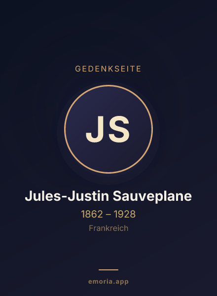 Gedenkportrait von Jules-Justin Sauveplane