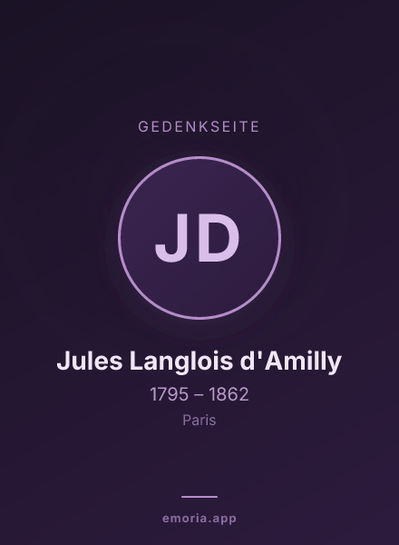 Gedenkportrait von Jules Langlois d'Amilly