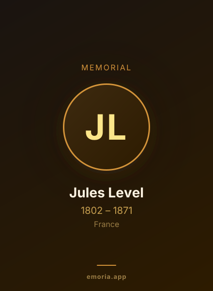 Memorial portrait of Jules Level