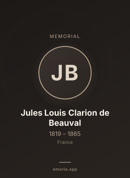 Memorial portrait of Jules Louis Clarion de Beauval
