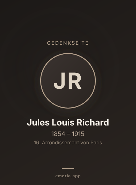 Gedenkportrait von Jules Louis Richard