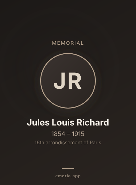 Memorial portrait of Jules Louis Richard
