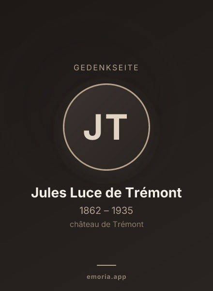 Gedenkportrait von Jules Luce de Trémont