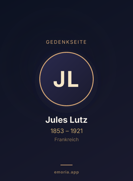 Gedenkportrait von Jules Lutz