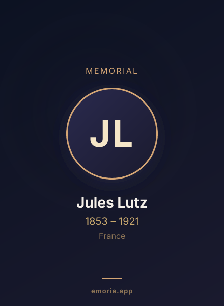 Memorial portrait of Jules Lutz