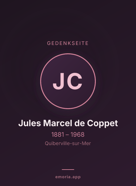 Gedenkportrait von Jules Marcel de Coppet