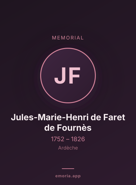 Memorial portrait of Jules-Marie-Henri de Faret de Fournès