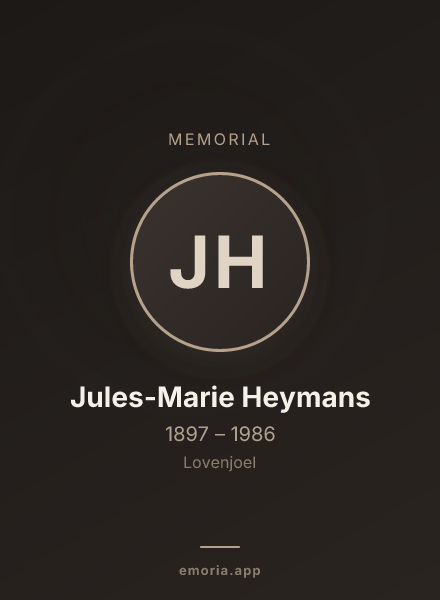 Memorial portrait of Jules-Marie Heymans