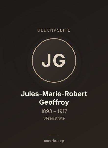 Gedenkportrait von Jules-Marie-Robert Geoffroy